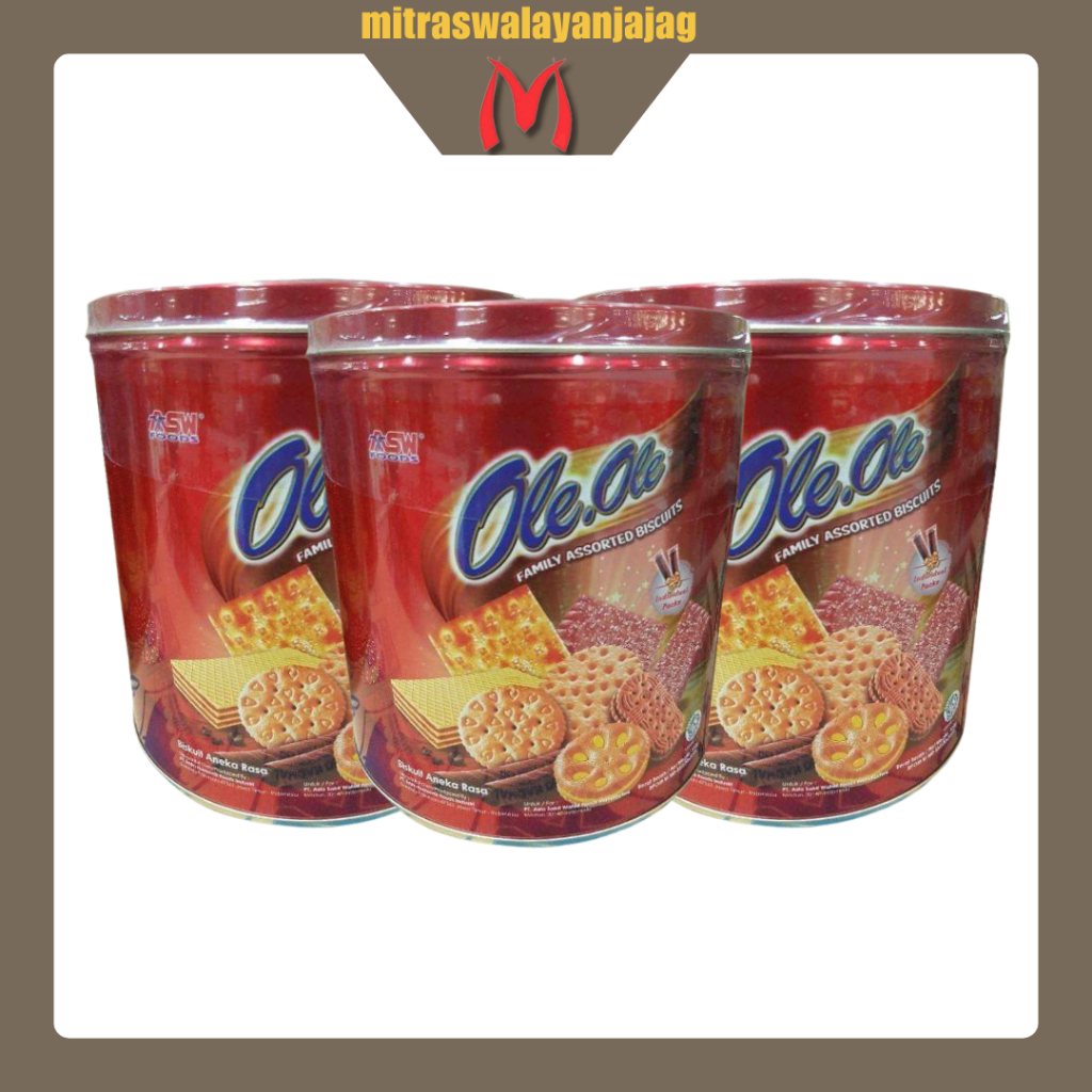 [Satuan & DUS] ASW Food Ole Ole Biskuit Kaleng 250gr | Biskuit Lebaran | Kue Kering |
