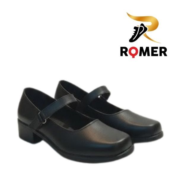 Sepatu Pantofel Wanita Hitam RQMER Tali Mary Jane Formal Kerja & Sekolah