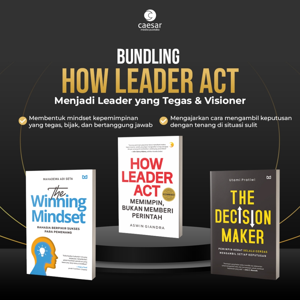 Promo Paket Bundling Buku Motivasi How Leader Act Series Cara Menjadi Pemimpin yang Diandalkan