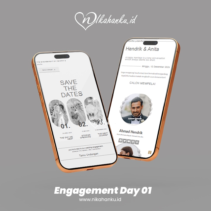 Undangan Digital Website Pernikahan Exclusive Design | Engagement Day