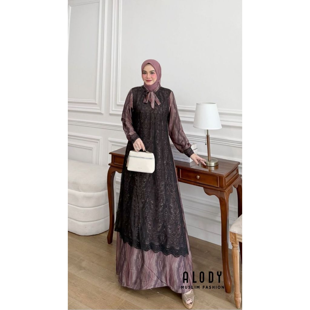 Zaida Dress, Prilly Dress & Utami Dress By Alody Gamis Premium Simple Gamis Lebaran Kekinian 2026