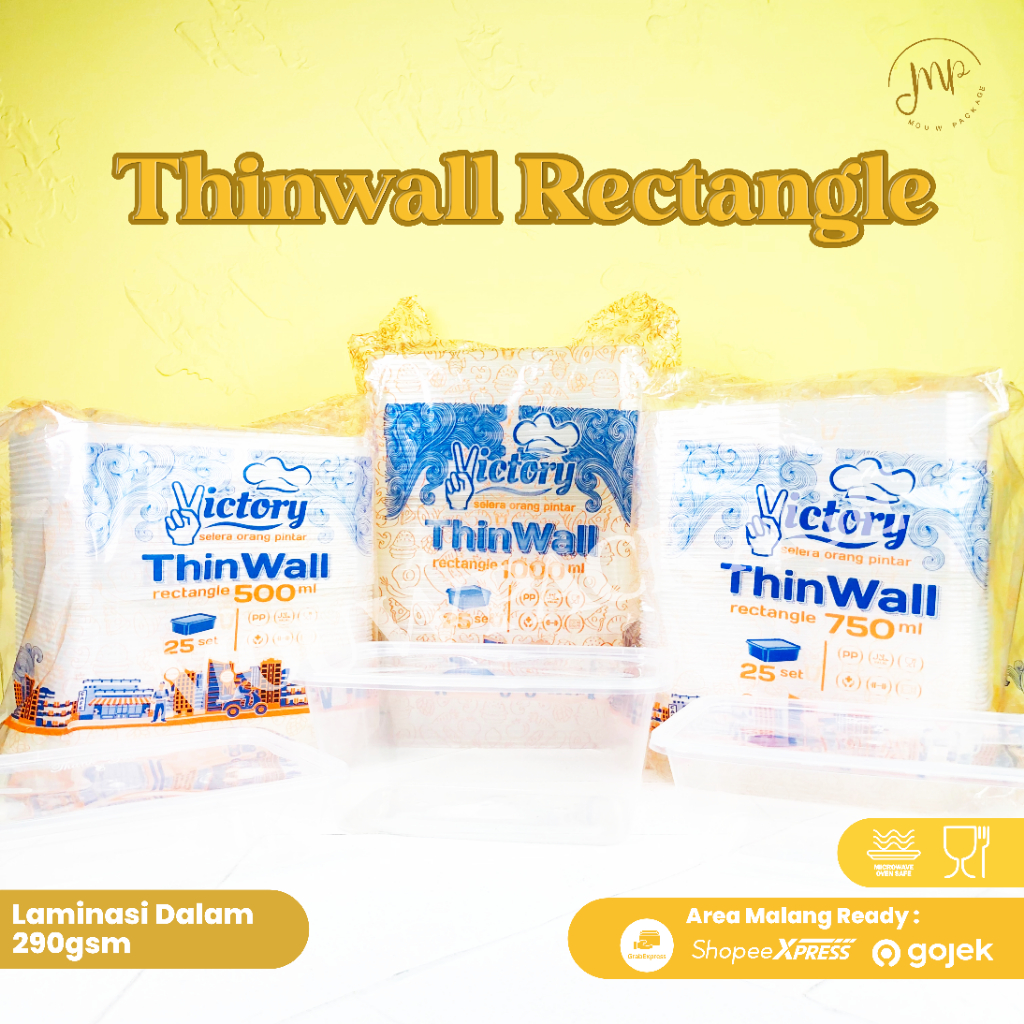 THINWALL PLASTIK RECTANGLE / TEMPAT MAKAN PLASTIK / TEMPAT SALAD