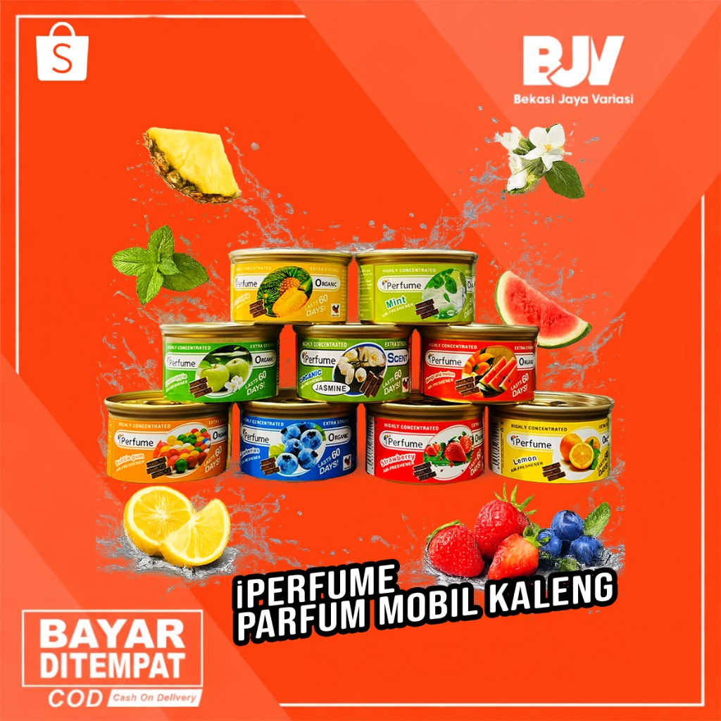 Stok Baru Parfum Mobil / Lemari Kaleng Aroma Kopi Coklat Buah - iPerfume