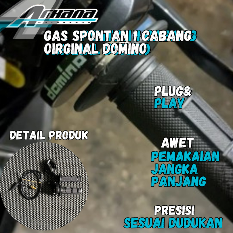 Gas spontan set kabel karbon satu cabang Original Domino universal motor RXK RX King RXS