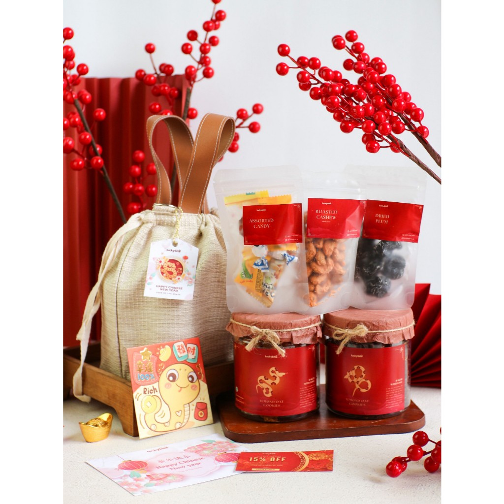 Hampers Imlek / CNY Hampers / Parcel Imlek - PREMIUM CANVAS BAG - SET HAPPINESS