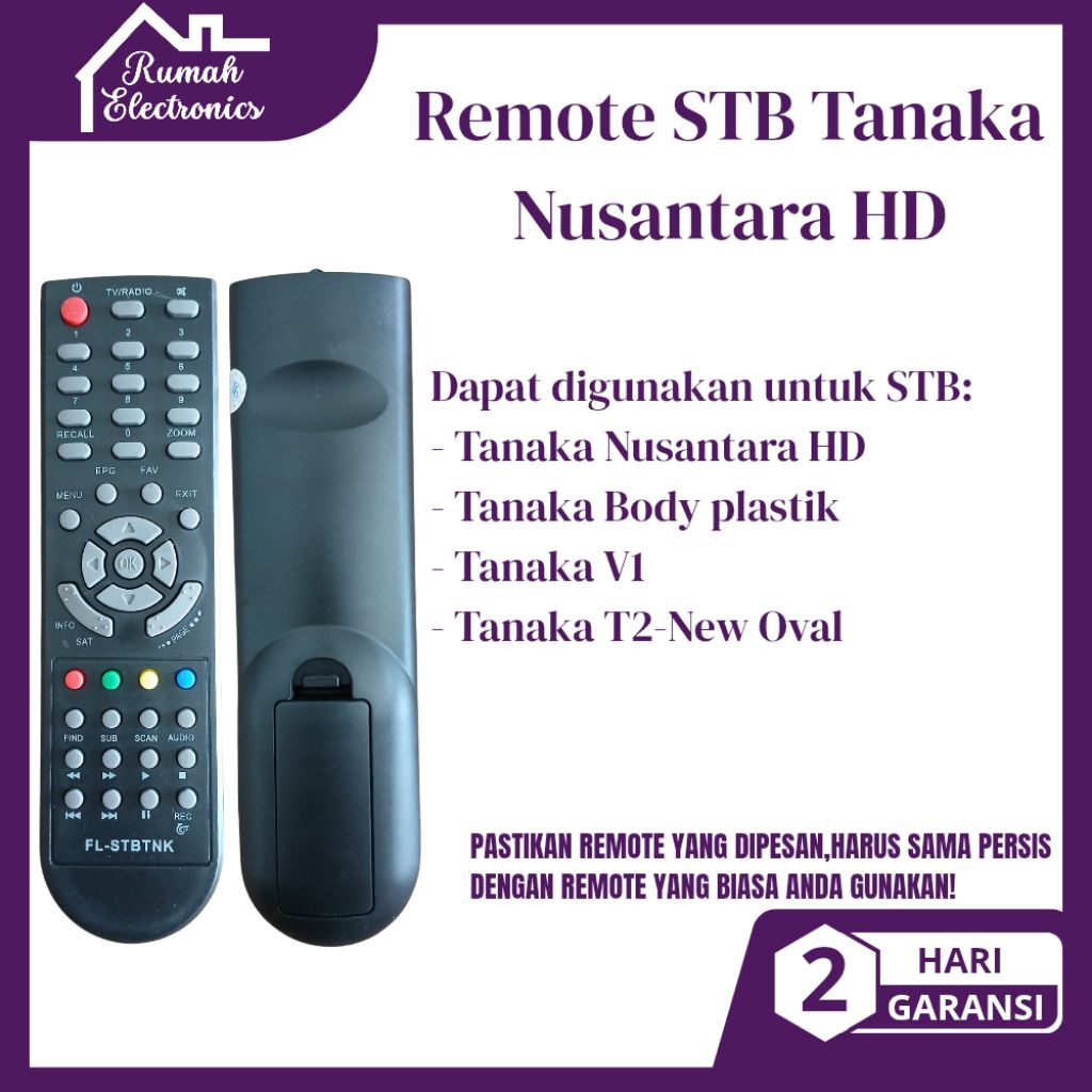 Remot Remote SET TOP BOX DVB T2 TANAKA Nusantara HD
