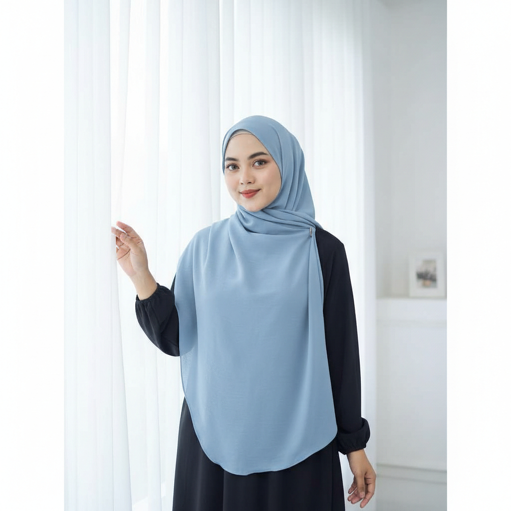 Pashmina Oval 200x100 Jumbo Crinkle Premium By sentosa Pashmina Oval Syar'i Premium