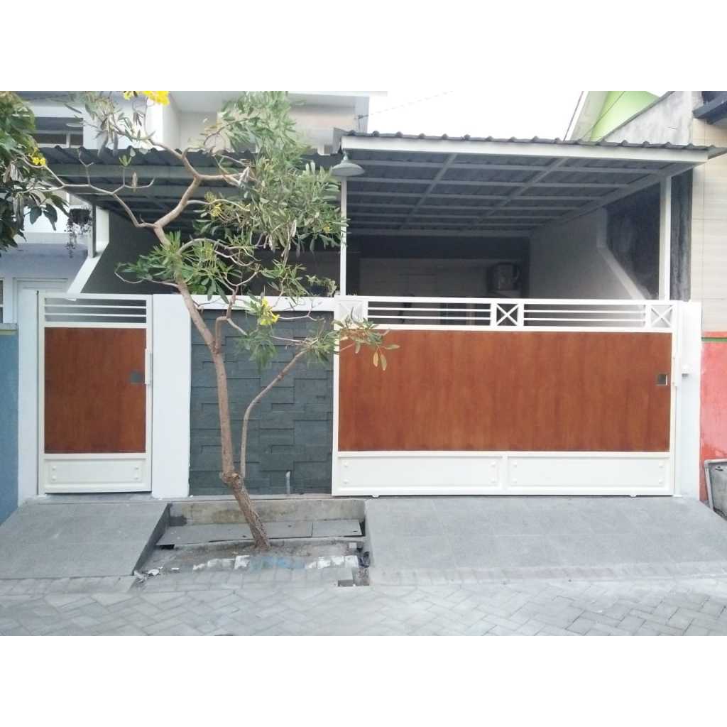 Pagar conwood minimalis / pagar plat minimalis / Pagar sidoarjo