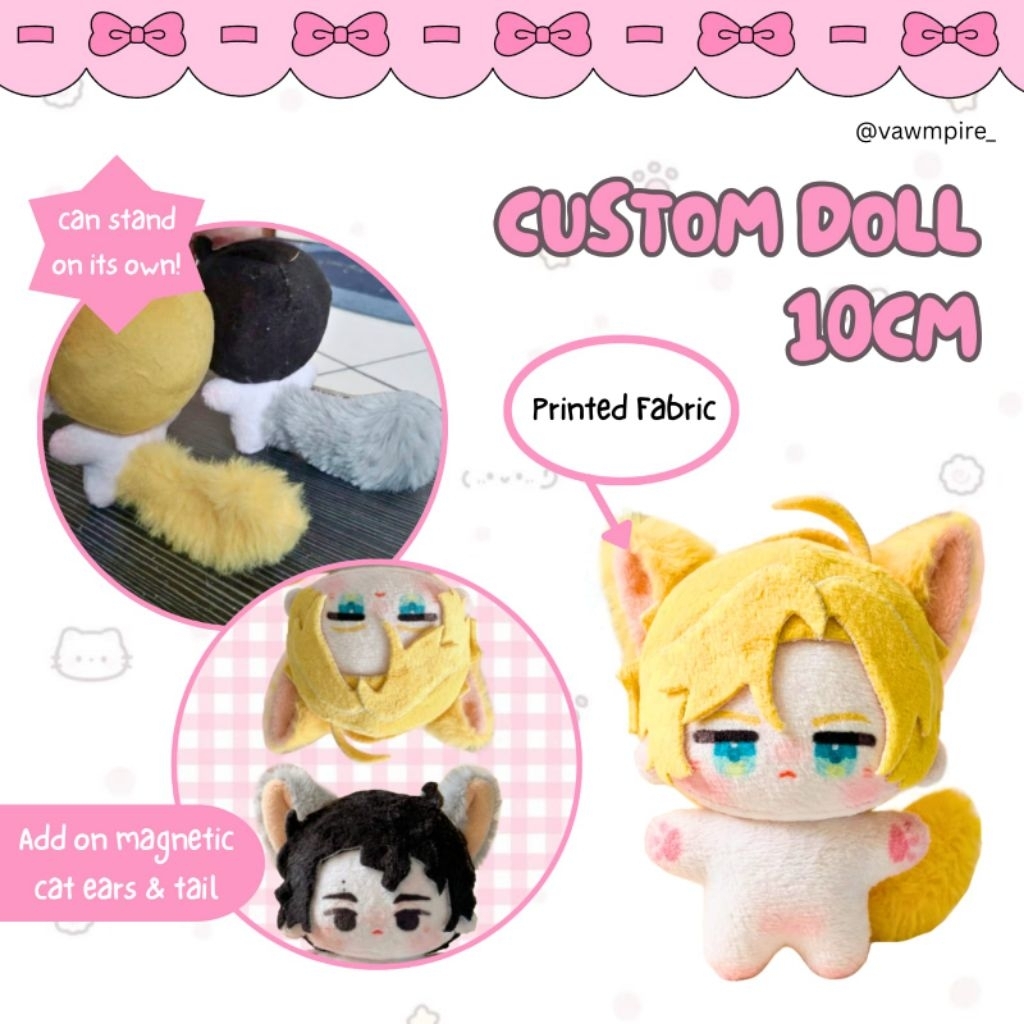 (Baca deskripsi) CUSTOM DOLL 10 CM CHIBI | ANIME, MANHWA, GAME, VTUBER, KPOP