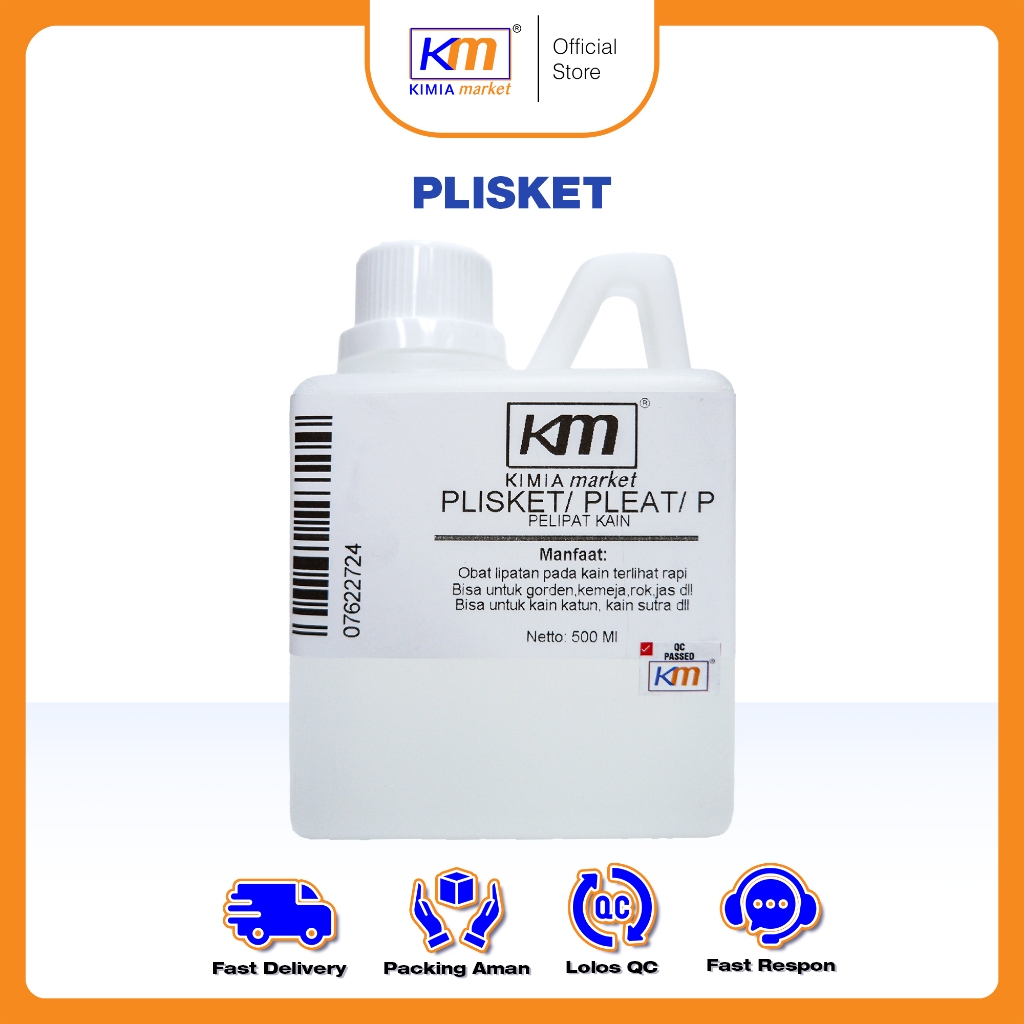 KIMIA BANDUNG - Plisket / Pleat Obat Lipatan Kain / Cairan Plisket Pelipat Kain 500ml