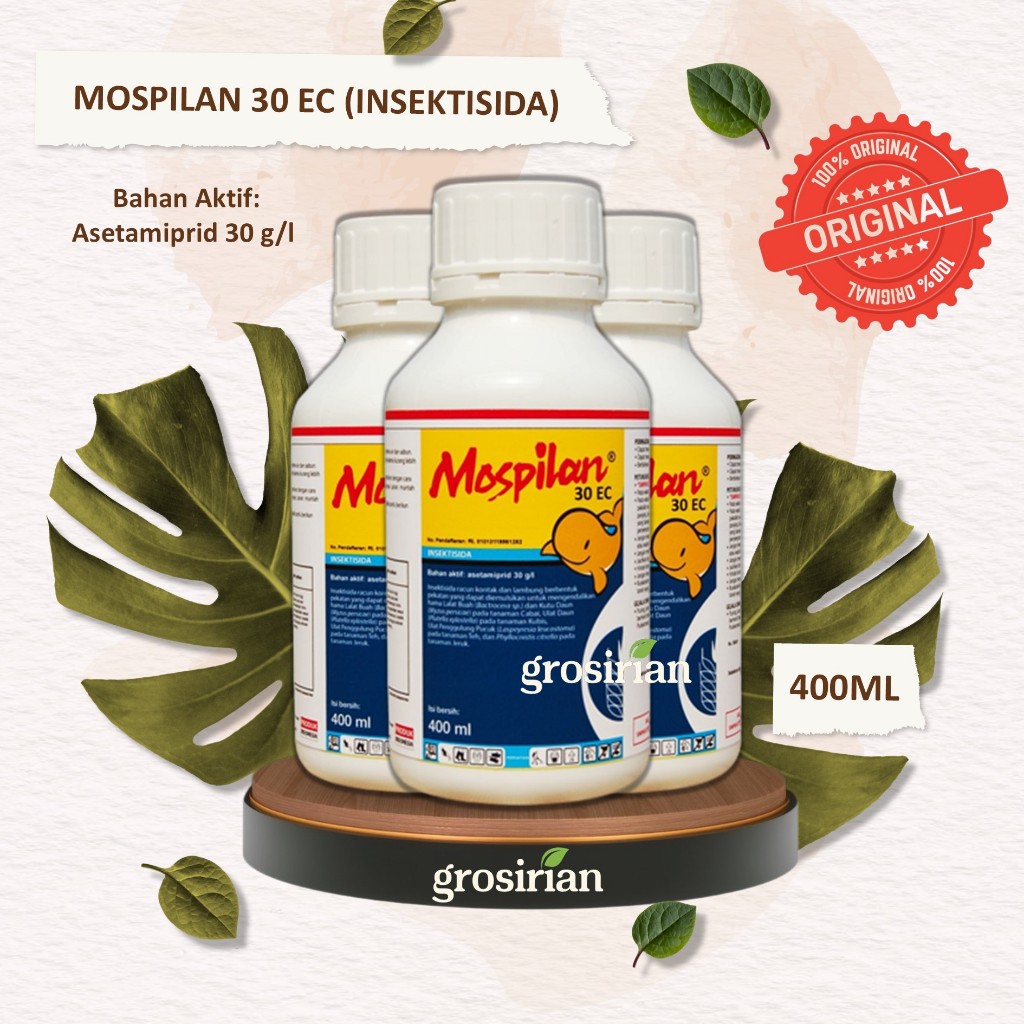 MOSPILAN 30 EC - 400 ML (INSEKTISIDA) PENGENDALI HAMA KUTU DAUN, ULAT PENGGULUNG PUCUK, PERUSAK DAUN