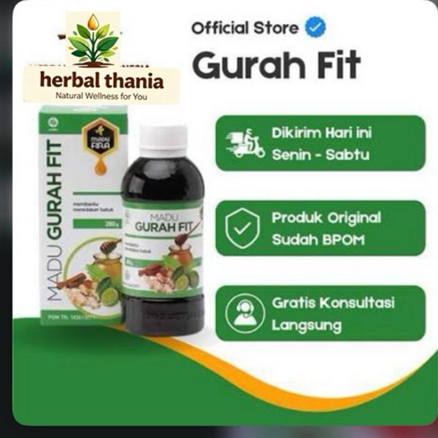 Madu Gurah Fit Asli Original Obat Batuk Untuk Dewasa dan Anak BPOM