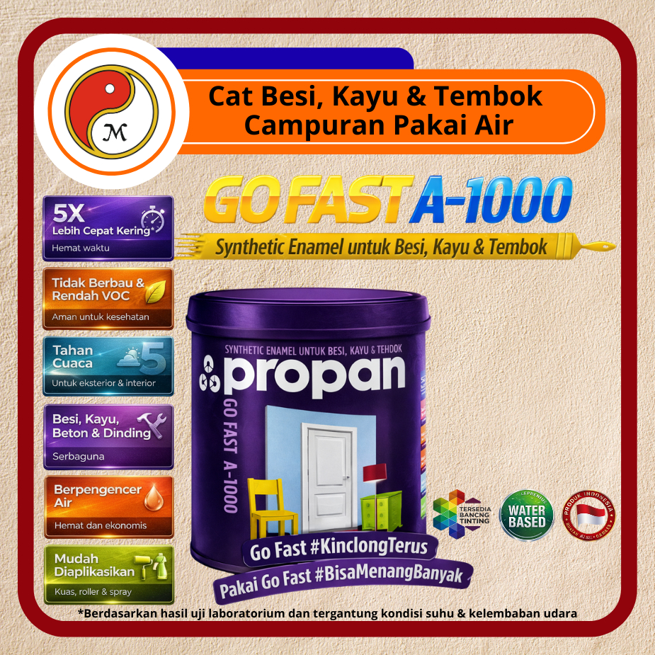 Cat Propan Water Based – Cat Kayu Besi Tanpa Tiner (Campur Air)