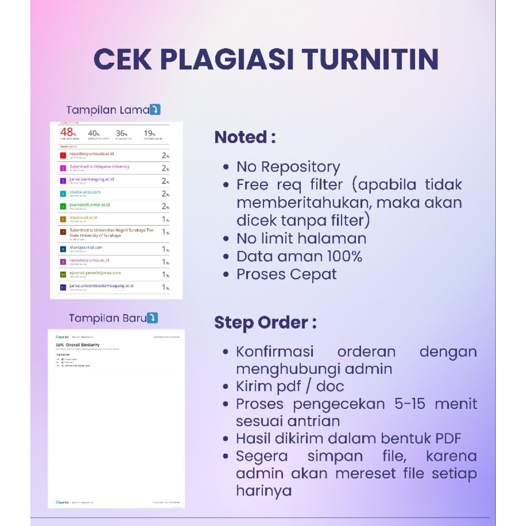 CEK PLAGIASI TURNITIN MURAH