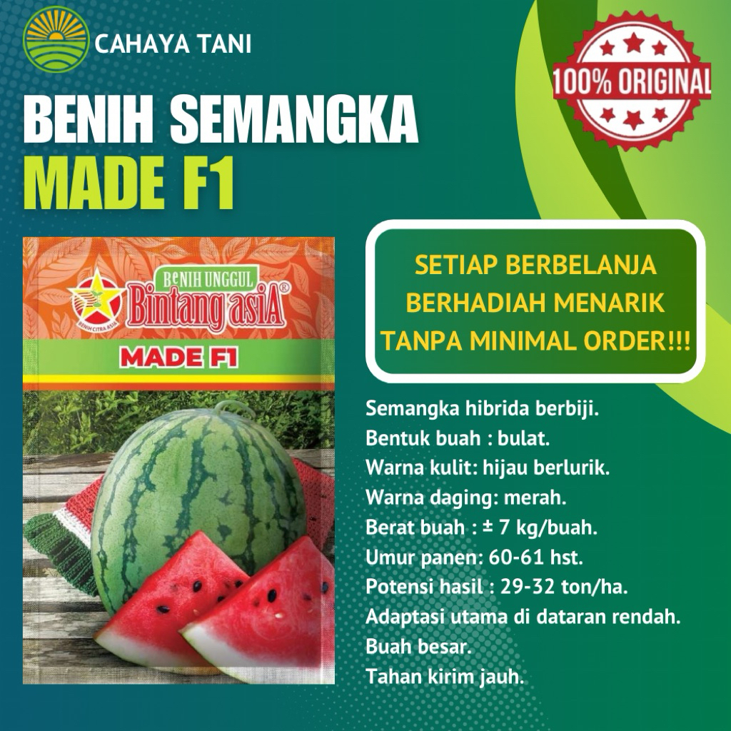 Benih Semangka MADE F1 20gram Bintang Asia