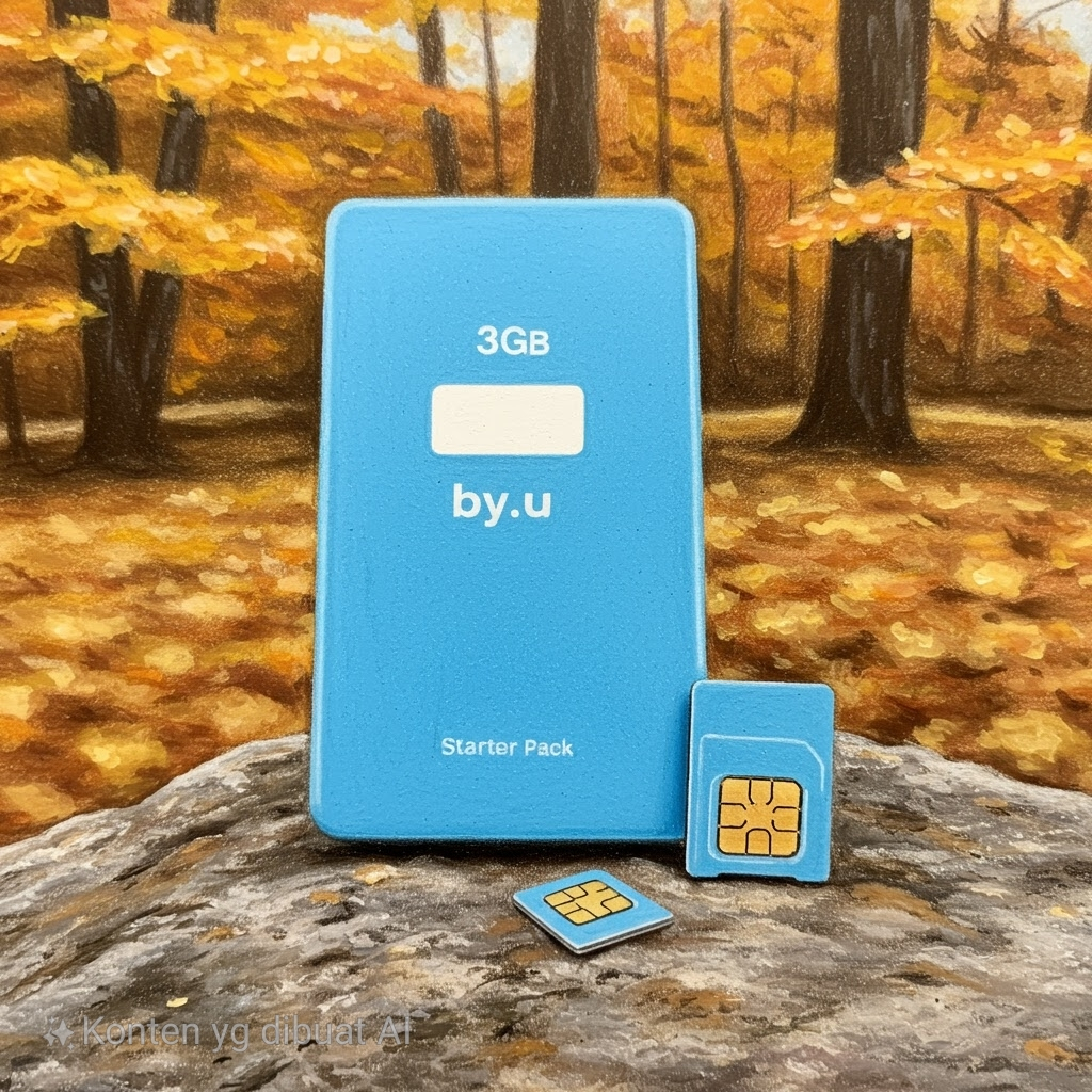 KARTU PERDANA BY.U KUOTA 3GB(SEGEL DAN USAGE)