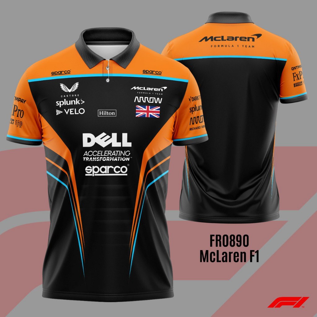 Jersey Premium F1 McLaren Unisex Fullprint Dryfit FR0889 - FR0890