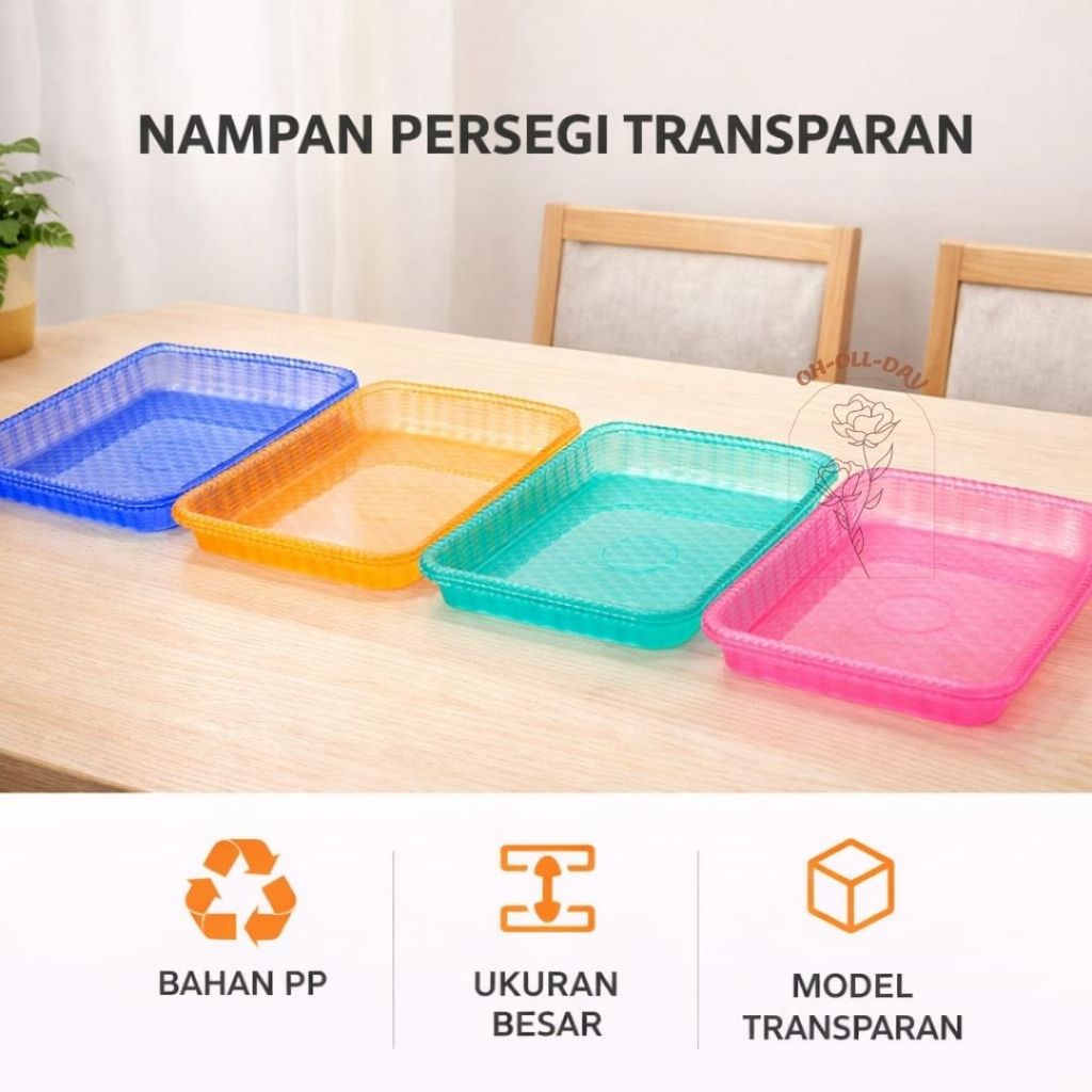NAMPAN PERSEGI / NAMPAN PLASTIK / NAMPAN TEBAL / NAMPAN PLASTIK ANYAM / NAMPAN SERBAGUNA