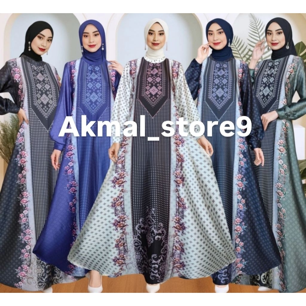 Sakura Dress Motif Terbaru Bahan Arabian//Model Gamis Pesta Dan Elegan