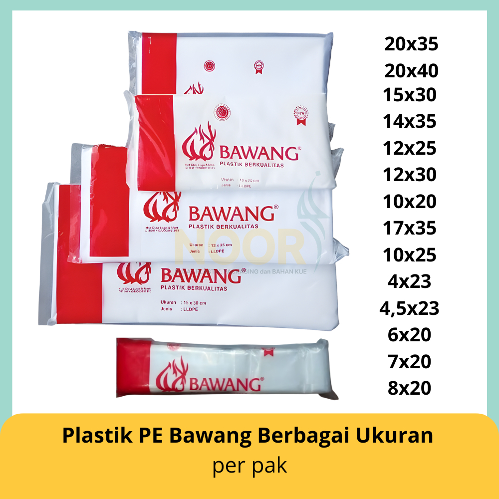 Plastik Es Plastik PE Bawang ukuran 10x25 10x20 12x25 15x30