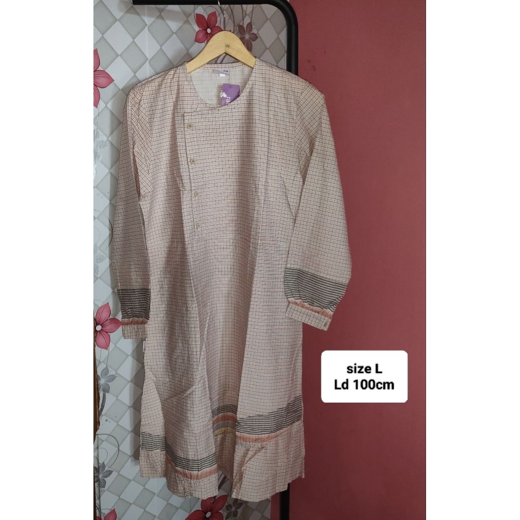 Tunik Katun Kotak-Kotak Raunapride