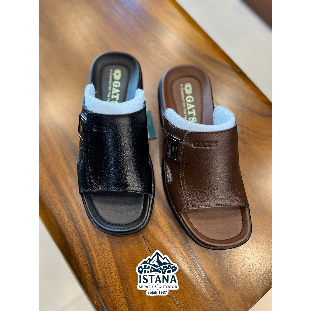 Sandal Kulit GATS OR 611 Original - Sandal Kulit Asli Gats OR611 - Sandal Selop Kulit Pria Gats