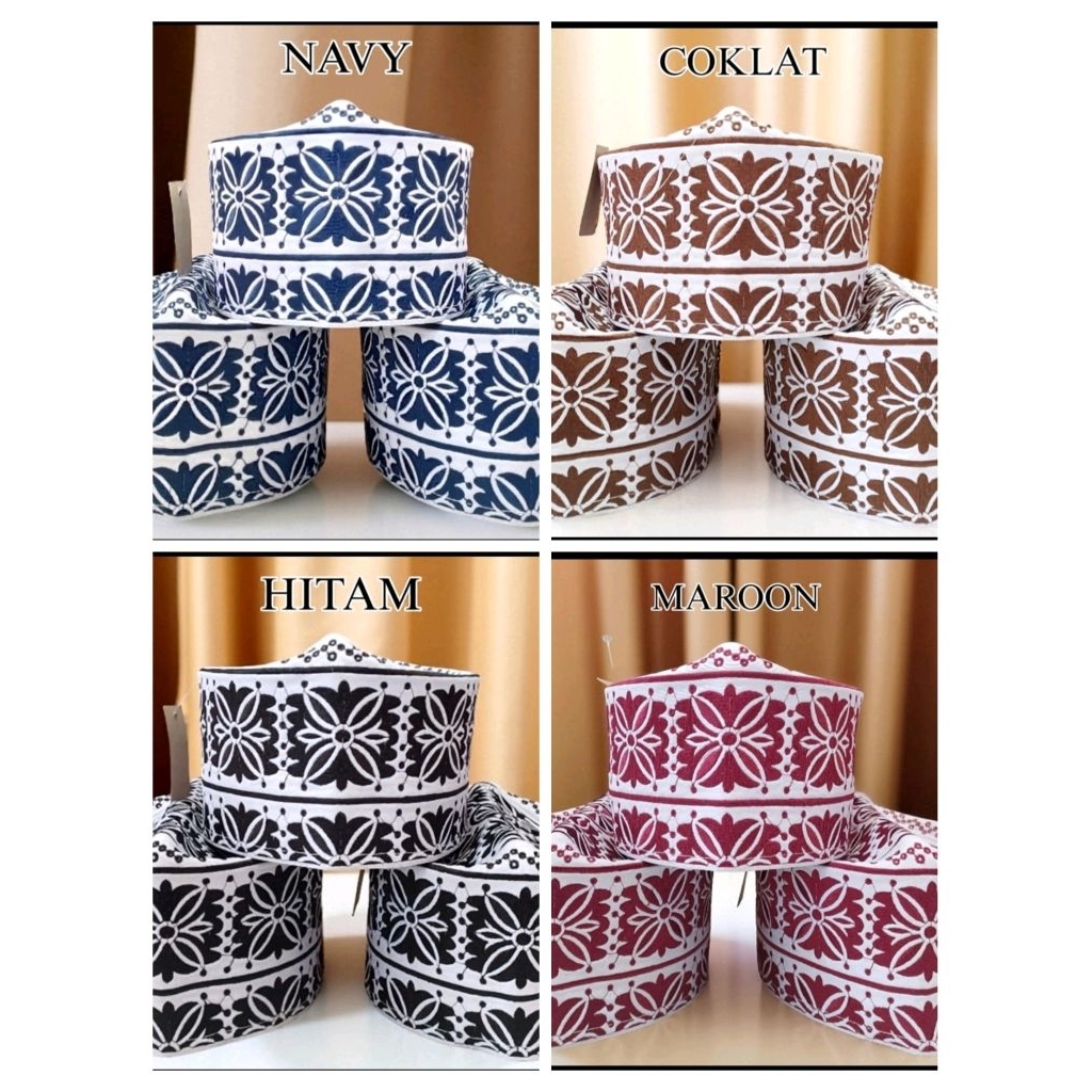 Peci Oman Bangladesh An Noor / Peci Bangladesh merk An Noor / Lebih Tebal dan Kuat / banyak motif
