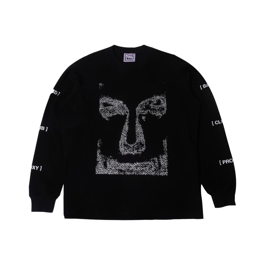 Basedclub Brain Kaos Lengan Panjang Hitam