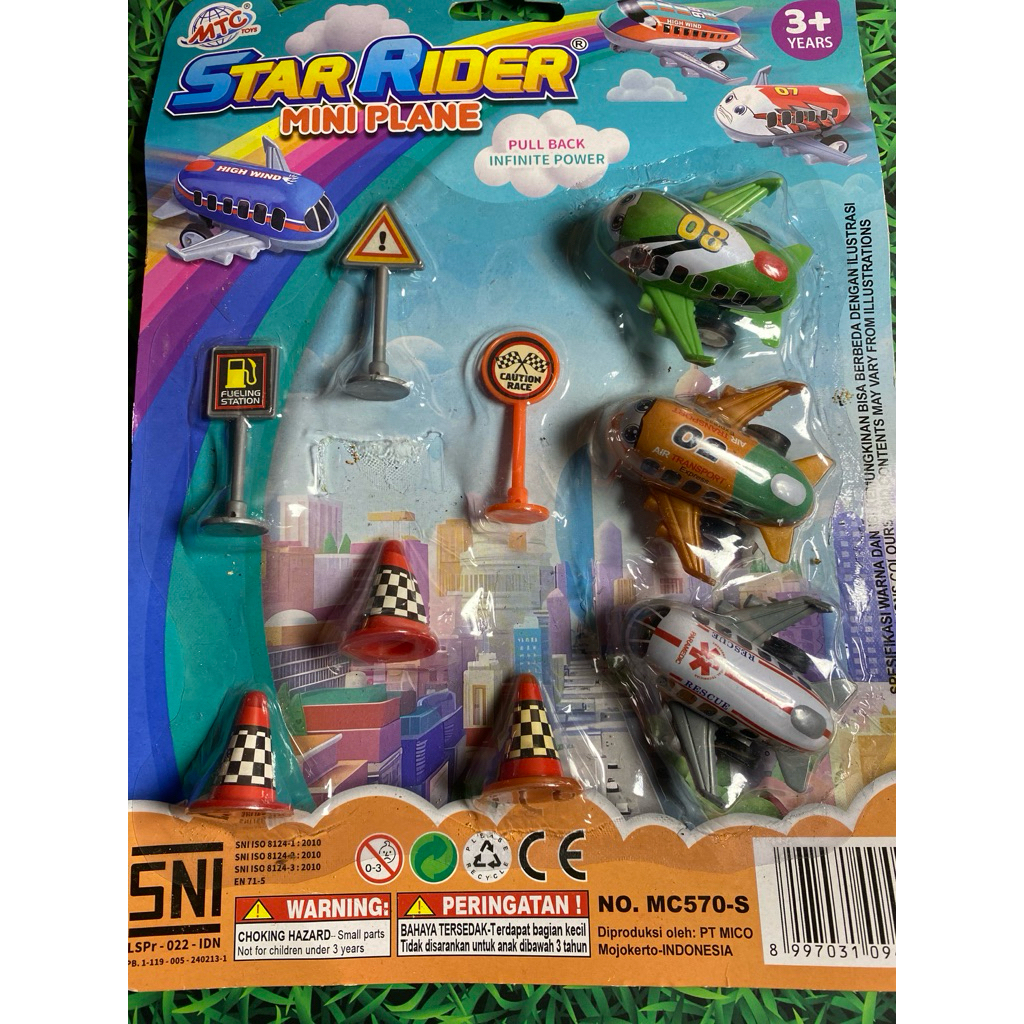 MAINAN ANAK PULLBACK PESAWAT || pesawat mainan anak set isi 3