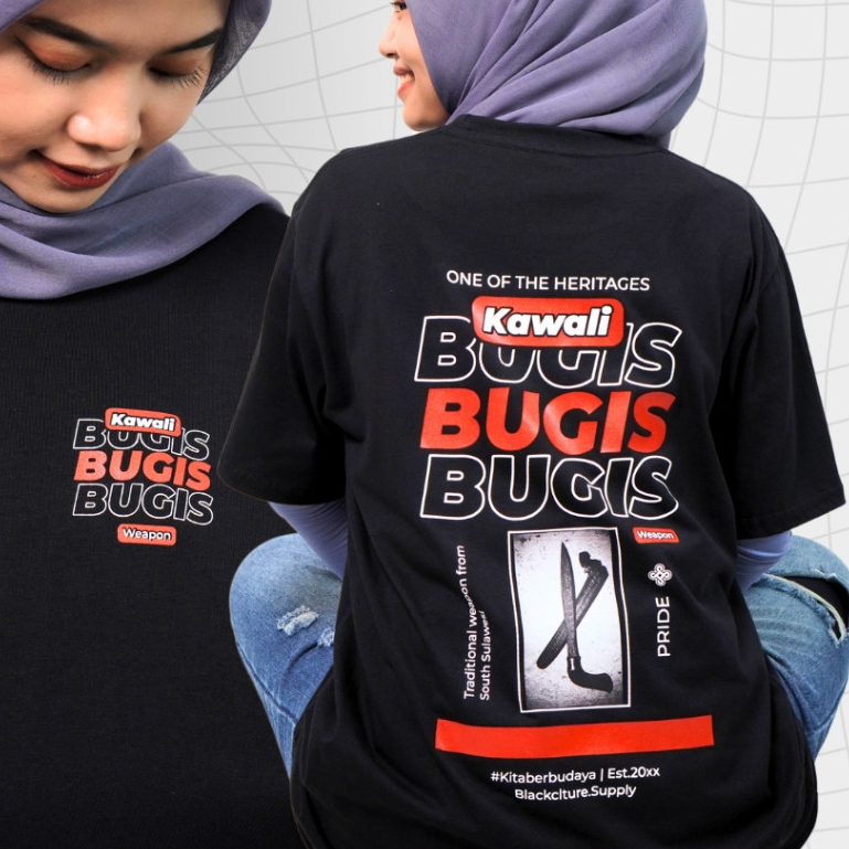 Kaos Budaya Edisi Kawali | Kaos Makassar | Baju Bugis | Cotton Combed 30s | Tebal Lembut