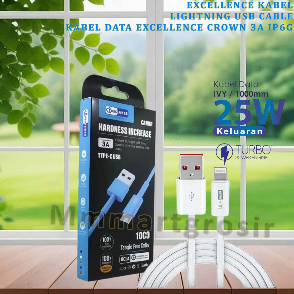 Excellence Kabel / Lightning Usb Cable / Kabel Data Excellence Crown 3A / IP6G
