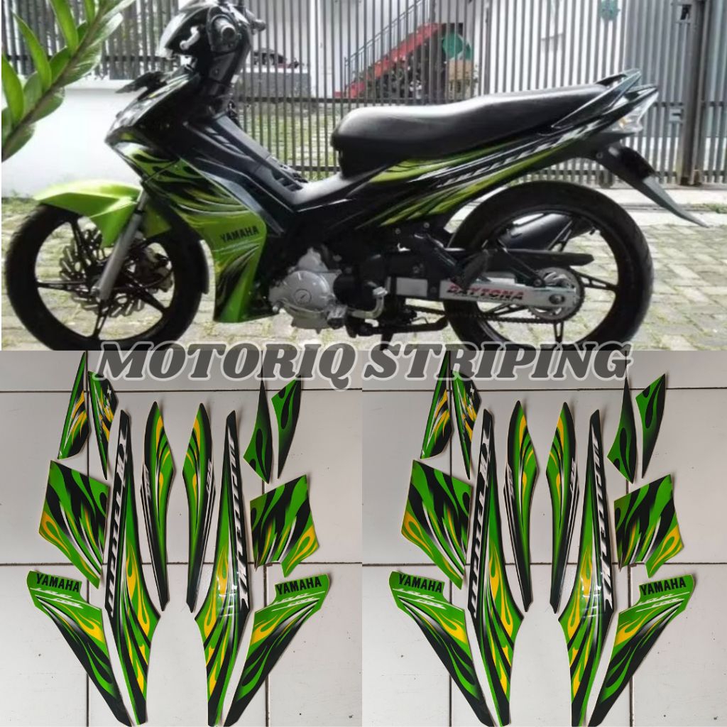 Stiker Striping Jupiter MX Old 2009 Warna Hijau Stiker Lis Body Standar