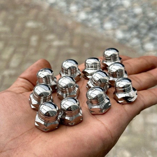 Mur Topi M10 Stainles Drat Halus mur 14 Custom SS 304 harga satuan