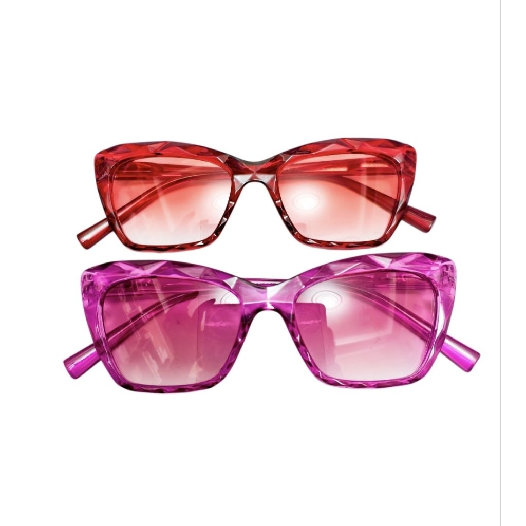 kacamata vicellia ungu dan merah sudah anti uv