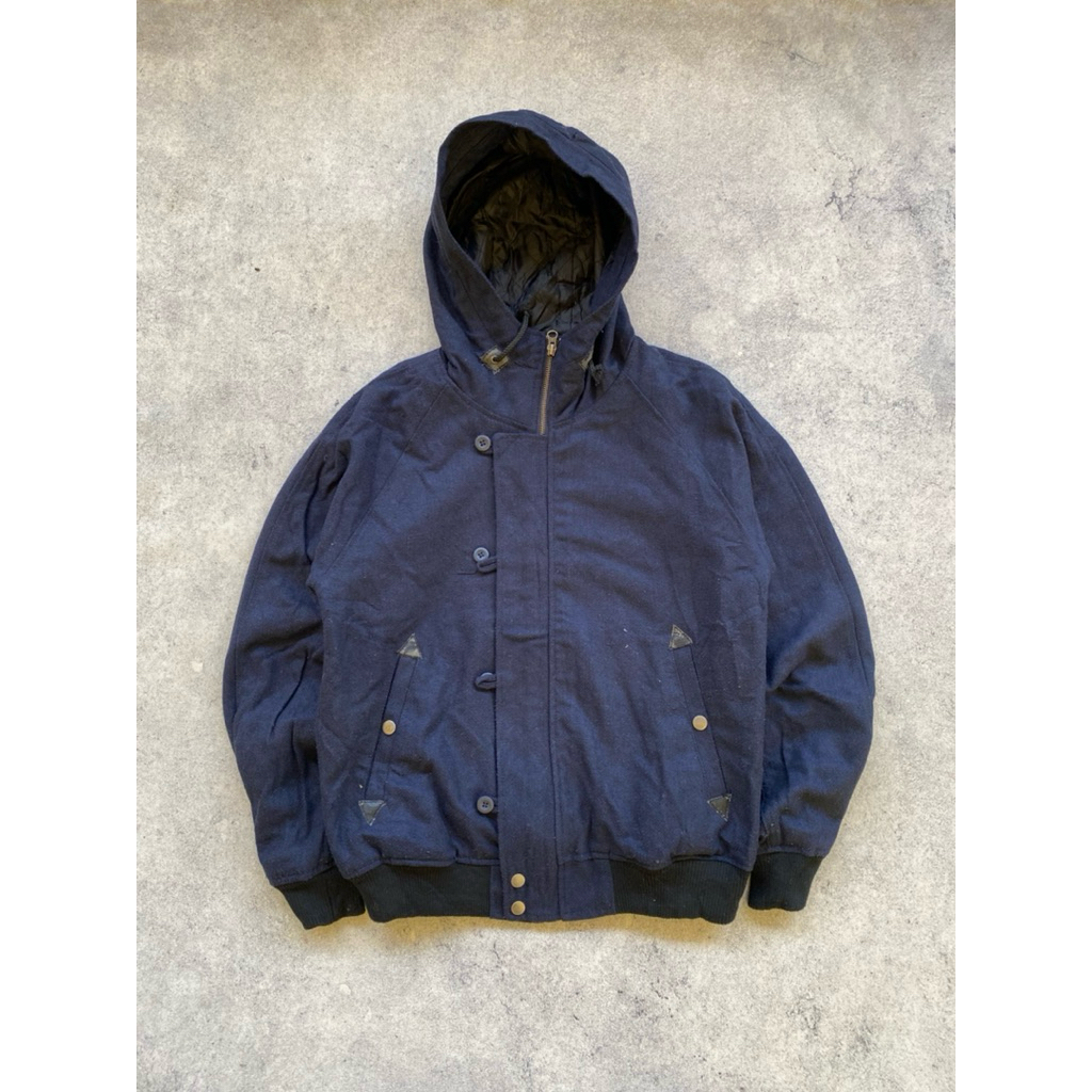 active Jacket Anorak Wool Navy