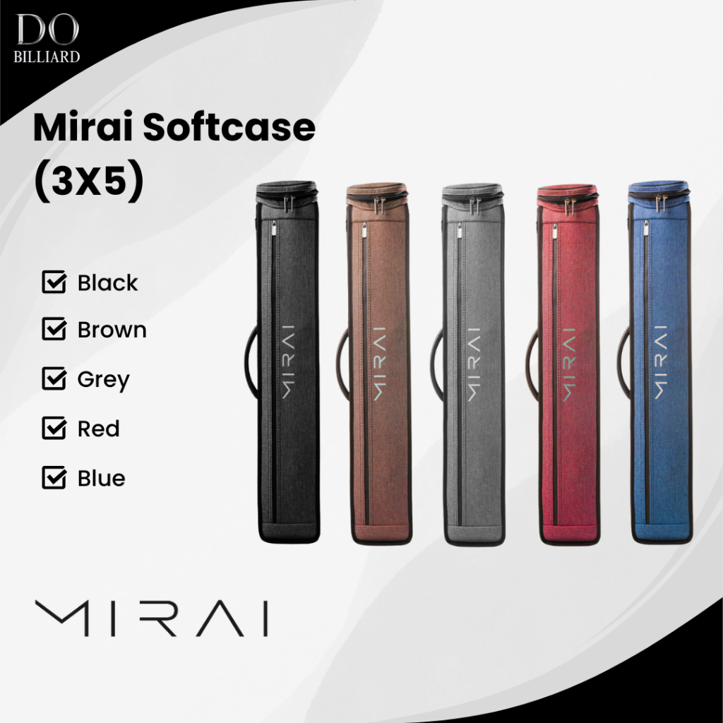 Tas Stick Billiard MIRAI SOFTCASE 3X5 / Tas Mirai Softcase 3X5