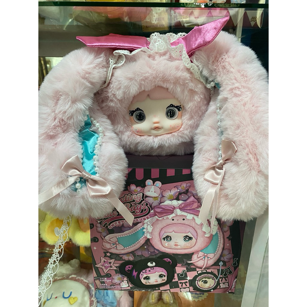 Nommi Collecting Cutie Bags Series Plush Nommi Bag Pink, Tas Noomi, tas Nommi pink, Noomi Bag, Tas N