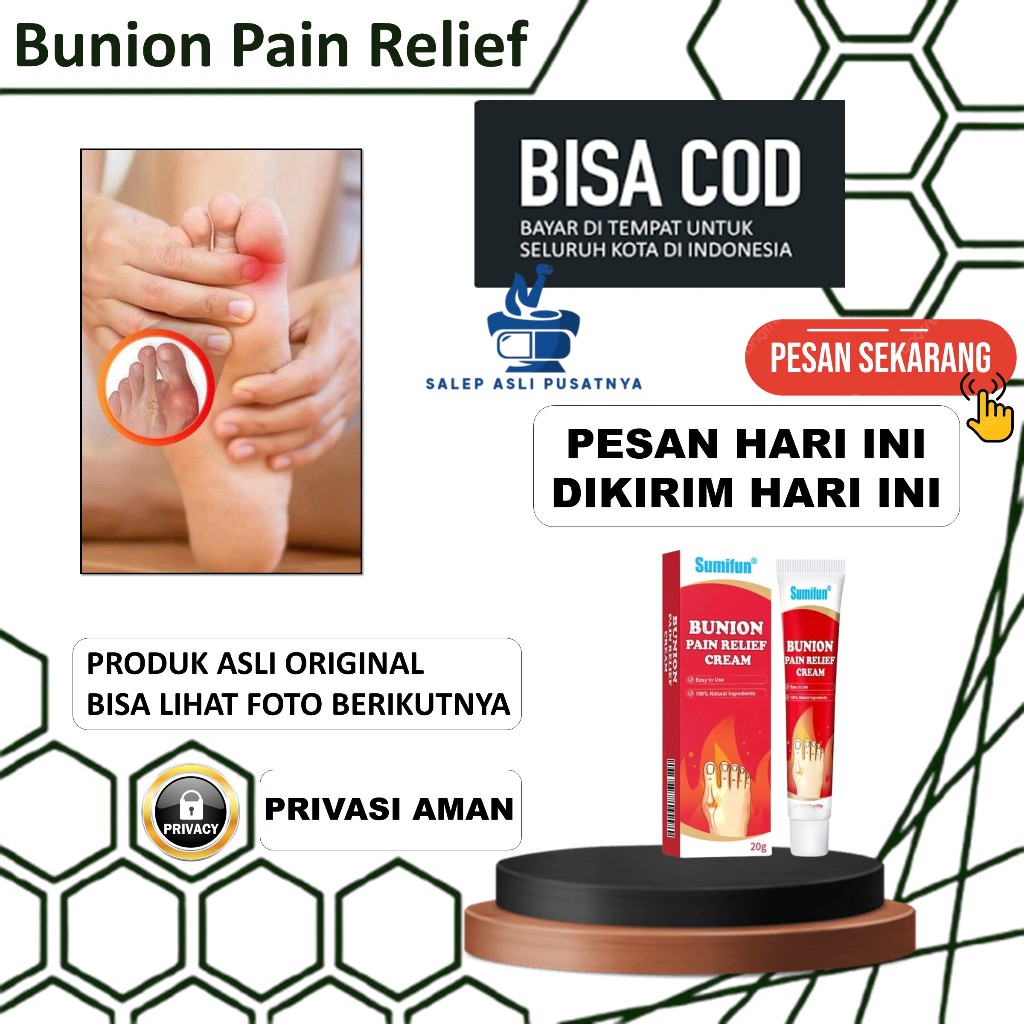 Bunion Pain Relief Cream Pelurus Jempol Kaki Bengkok Bengkak Keseleo Original