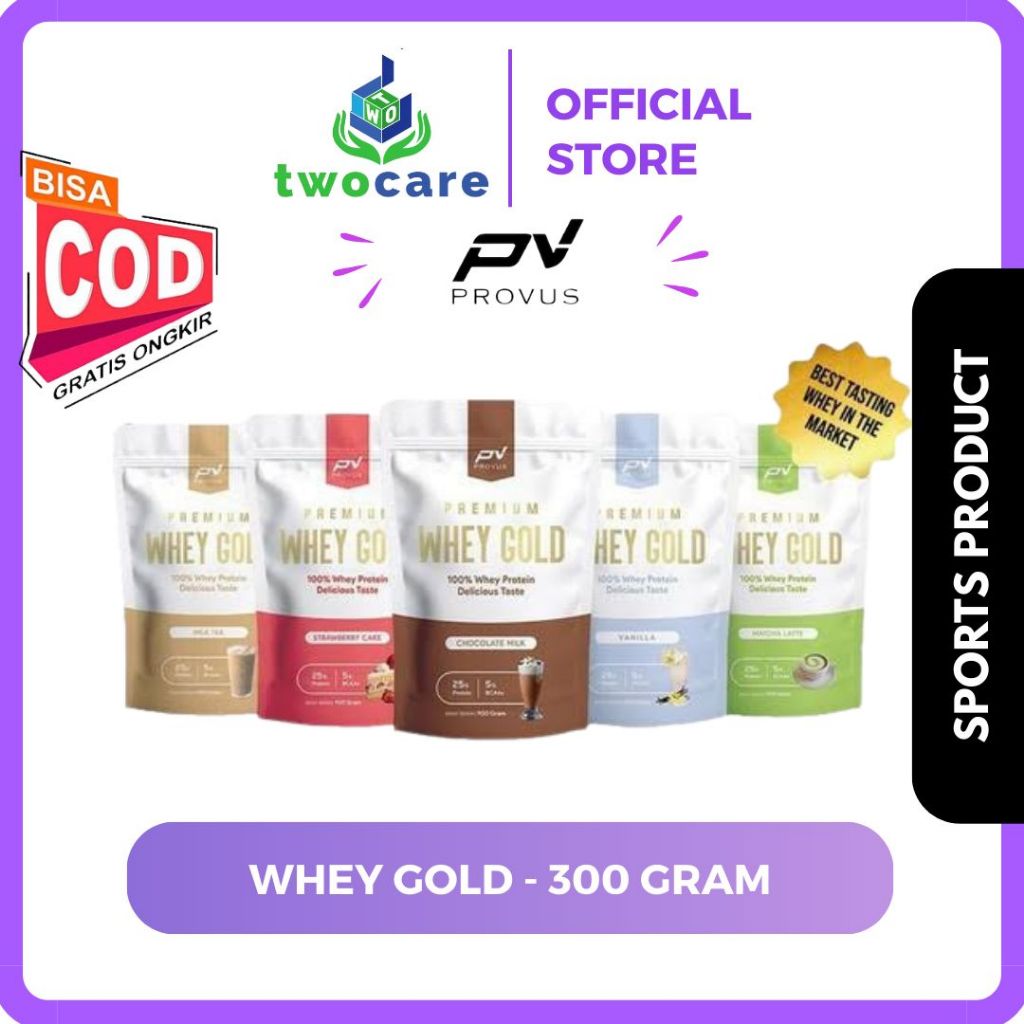 Provus Premium Whey Gold 300 gram 100% Whey Protein Concentrate