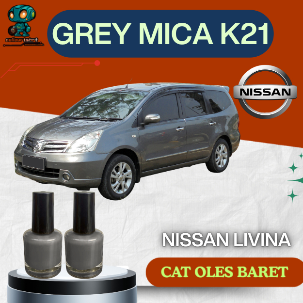 Cat Oles Mobil Livina Grey K21 Melindungi Cat Mobil Tahan Lama Warna Abu-Abu