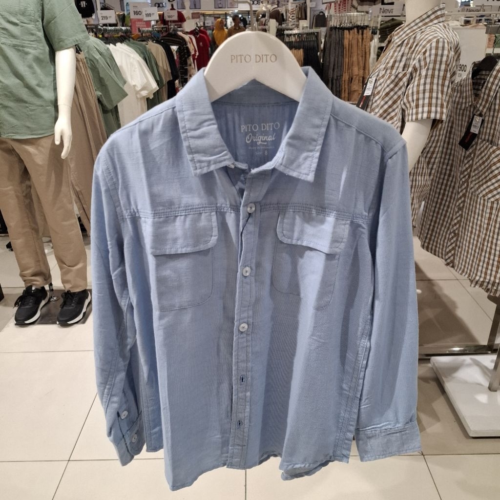 Pito Dito Kemeja Anak Laki Laki Lengan Panjang Original
