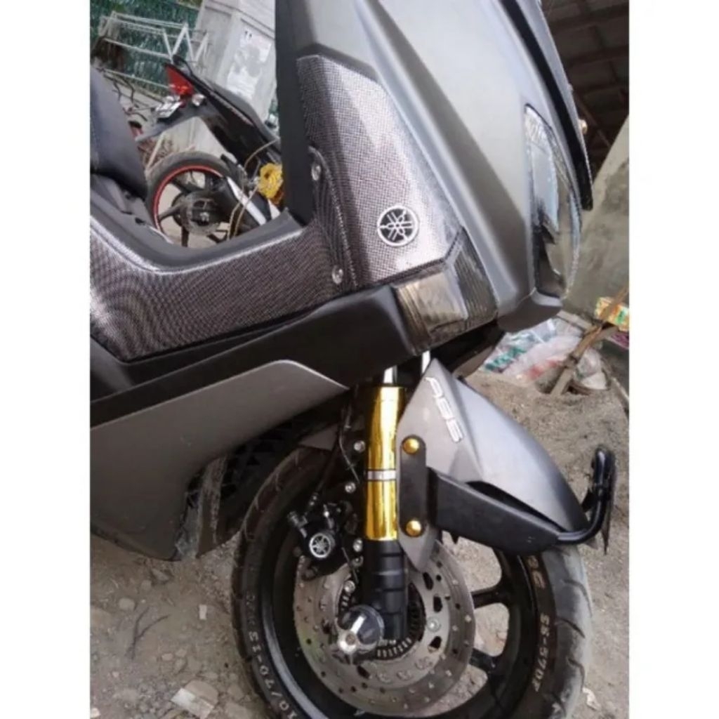 Cover shock/pengaman Shockbreaker depan plus Jalu As motor Yamaha  Nmn old/new