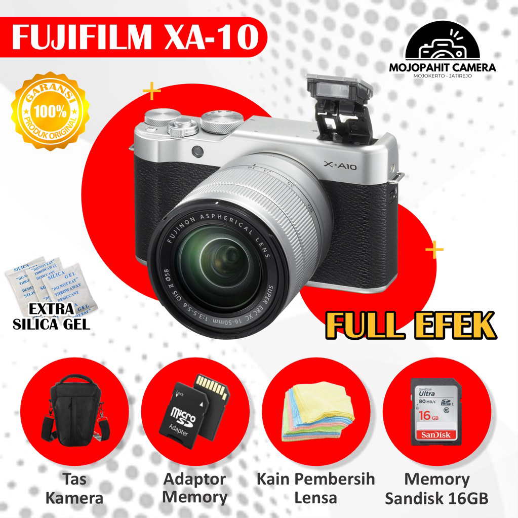 Fujifilm XA-10 lensa 16-50mm second bergaransi