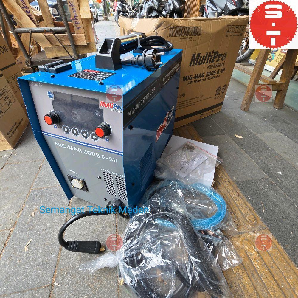 MIG MAG 200S G SP MESIN TRAFO LAS MIG MIGi TANPA NON GAS GASLESS CO2 200A 200 A 5kg MULTIPRO GSP
