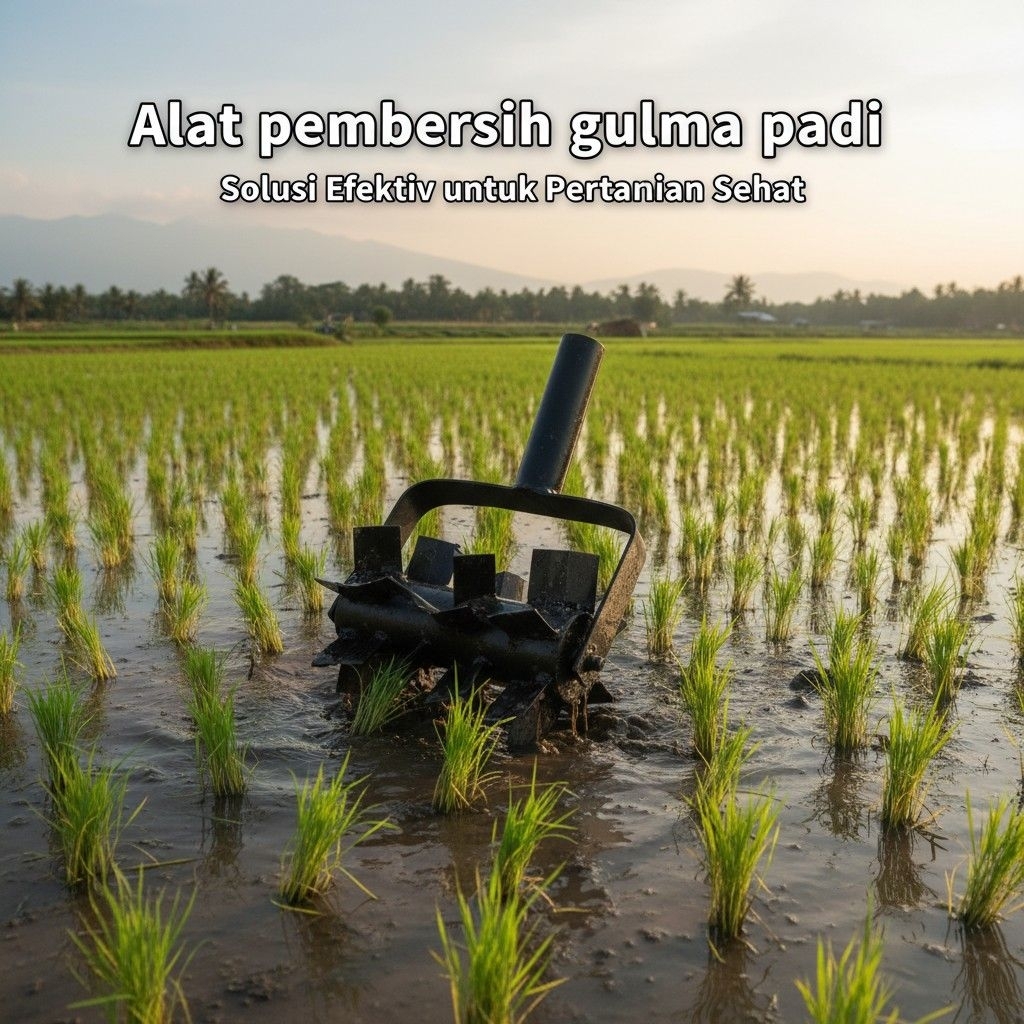 alat pembersih rumput liar gulma sawah padi sehat panen melimpah