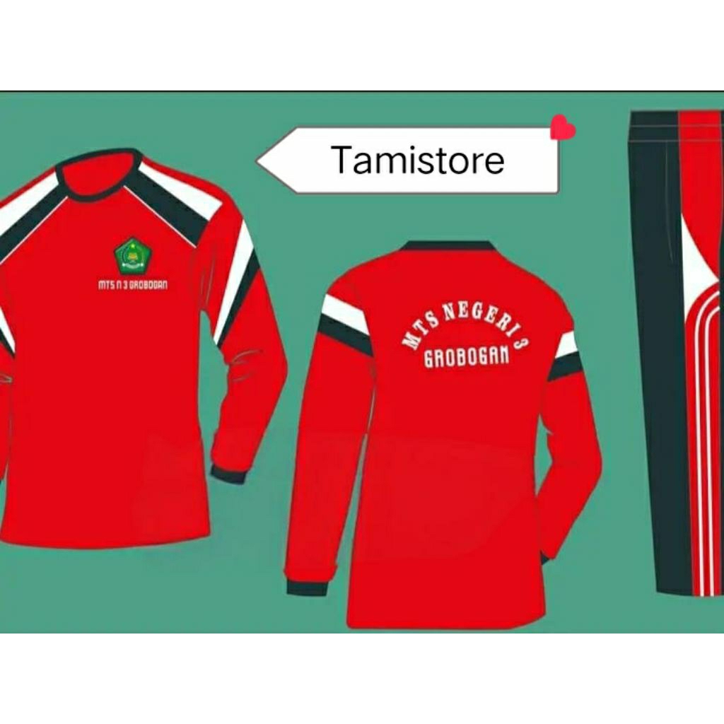 Pakaian Seragam olahraga SMP - MTs ( min order 10 stel seragam olahraga TK, SD, SMP, SMA free sablon