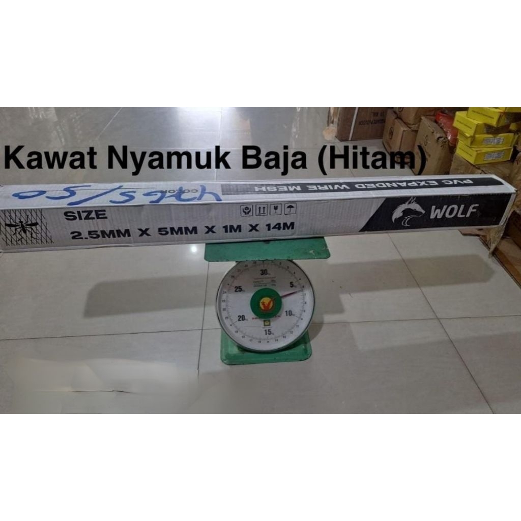 Kawat nyamuk Wolf original per rol / Kawat baja hitam anti karat