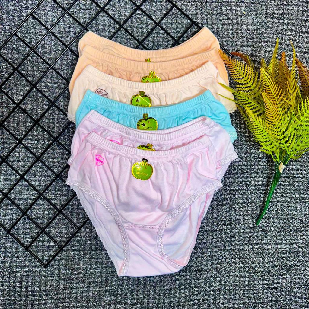 (6pcs) CD dewasa celana dalam cewek wanita MICHIYO Katun Lembut Muda