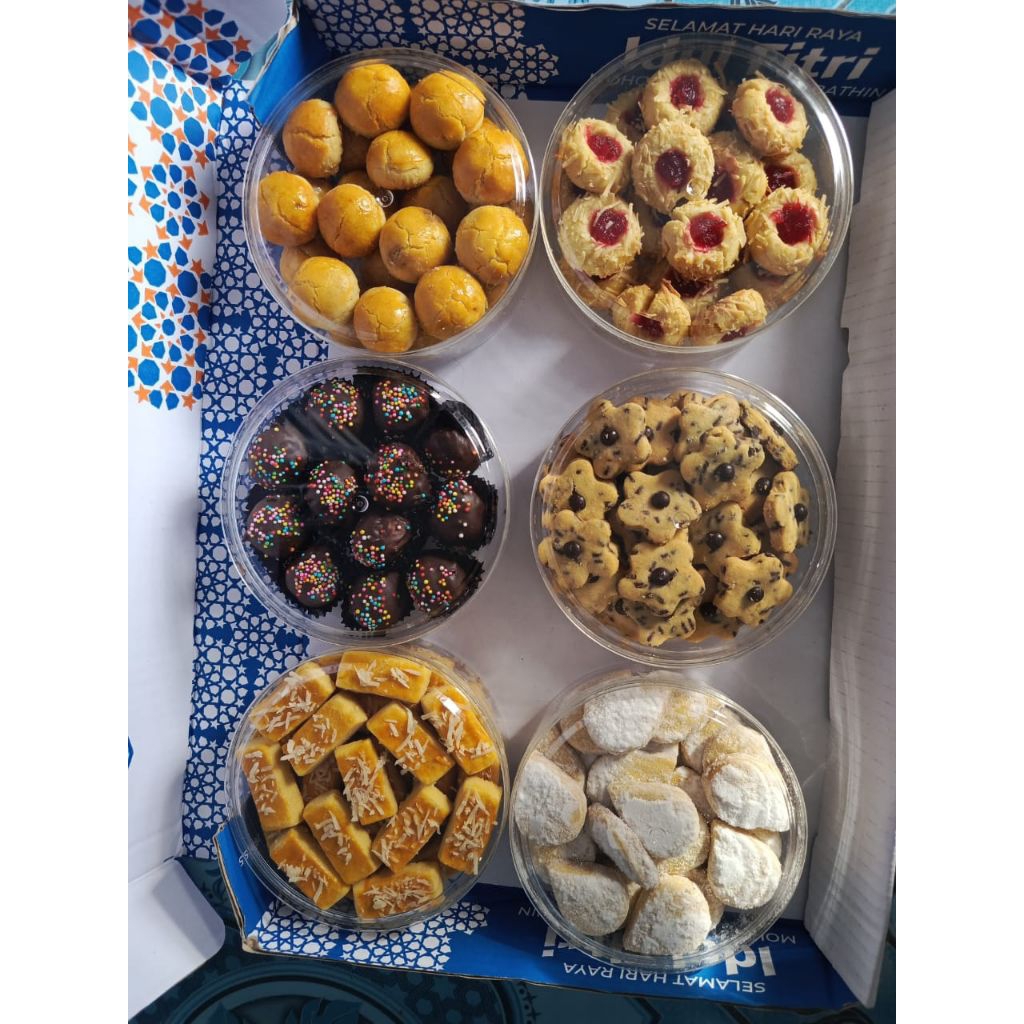 paket kue kering lebaran / kuker isi 6pcs / FREE DUS & bebas pilih variant / ready stok