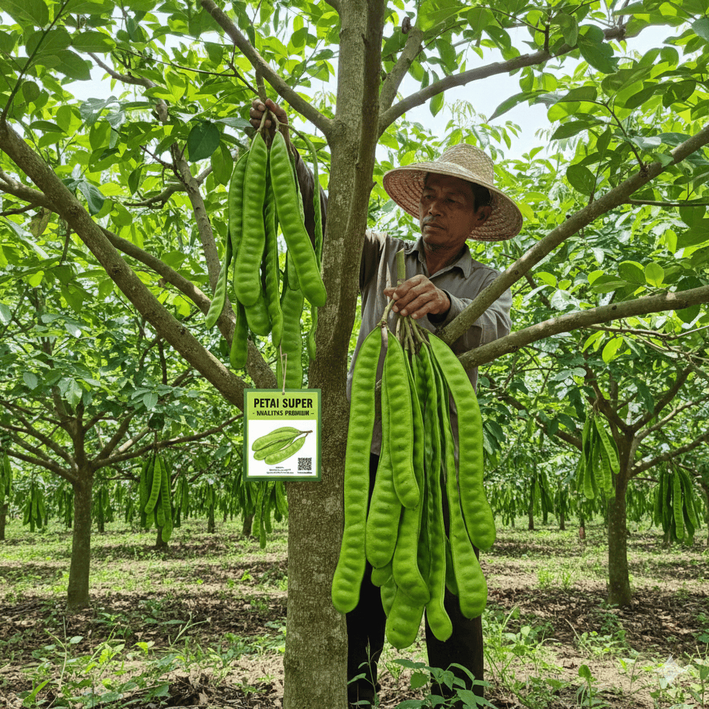 bibit petai hibrida unggul okulasi cepat berbuah